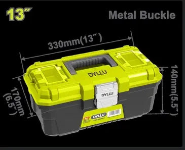 CAJA DE HERRAMIENTA 13" PLÁSTICA CIERRE METALICO DYLLU (DTTB3313)