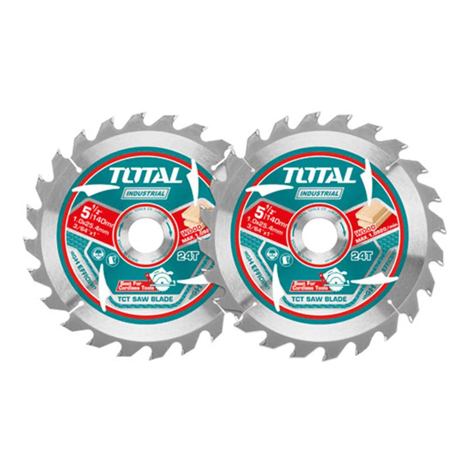 DISCO CORTE MADERA 5 1/2" JUEGO X 2 UNIDADES INDUSTRIAL SUPER TOTAL (TAC2331403)