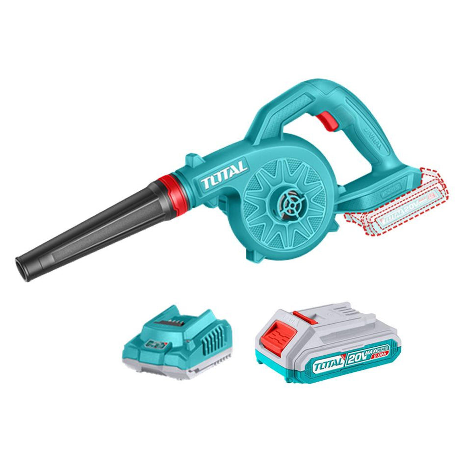 SOPLADORA INALAMBRICA 20V INCLUYE 1 BATERIA 2.0AH Y 1 CARGADOR 20V SUPER TOTAL (UTABLI20781)