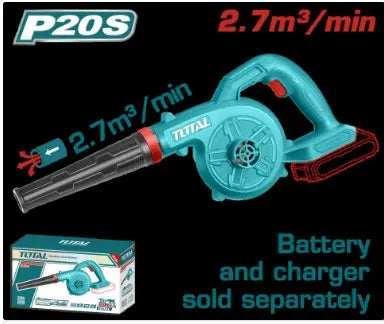 SOPLADORA INALAMBRICA 20V BATERIA Y CARGADOR NO INCLUIDOS SUPER TOTAL (TABLI20028)