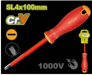 DESTORNILLADOR (-) 4" AISLADO 1000V DYLLU (DTSD7244)
