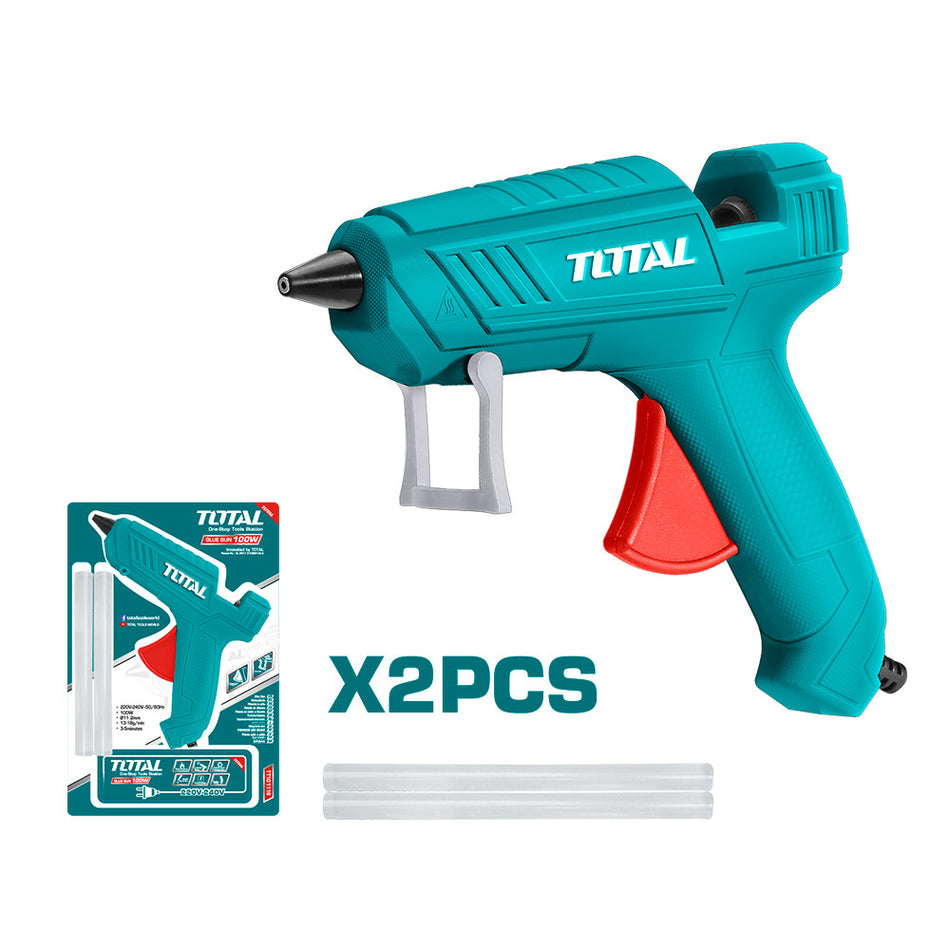 PISTOLA SILICONA 100W 120V TOTAL (UTT101116) ( BARRA GRUESA )