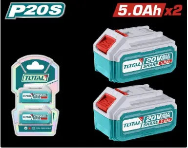 KIT DE BATERIA X2 PZS 20V 5,0AH INDUSTRIAL ION LITHIUM INDUSTRIAL SUPER TOTAL (TOSLI240464)
