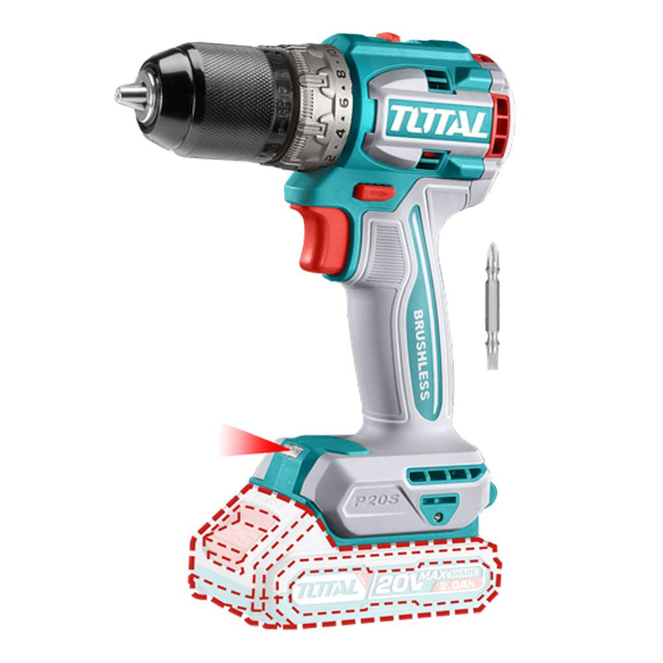 TALADRO DE IMPACTO INALAMBRICO 1/2 20V CARGADOR Y BATERIA NO INCLUIDO SUPER TOTAL (TDLI206021)