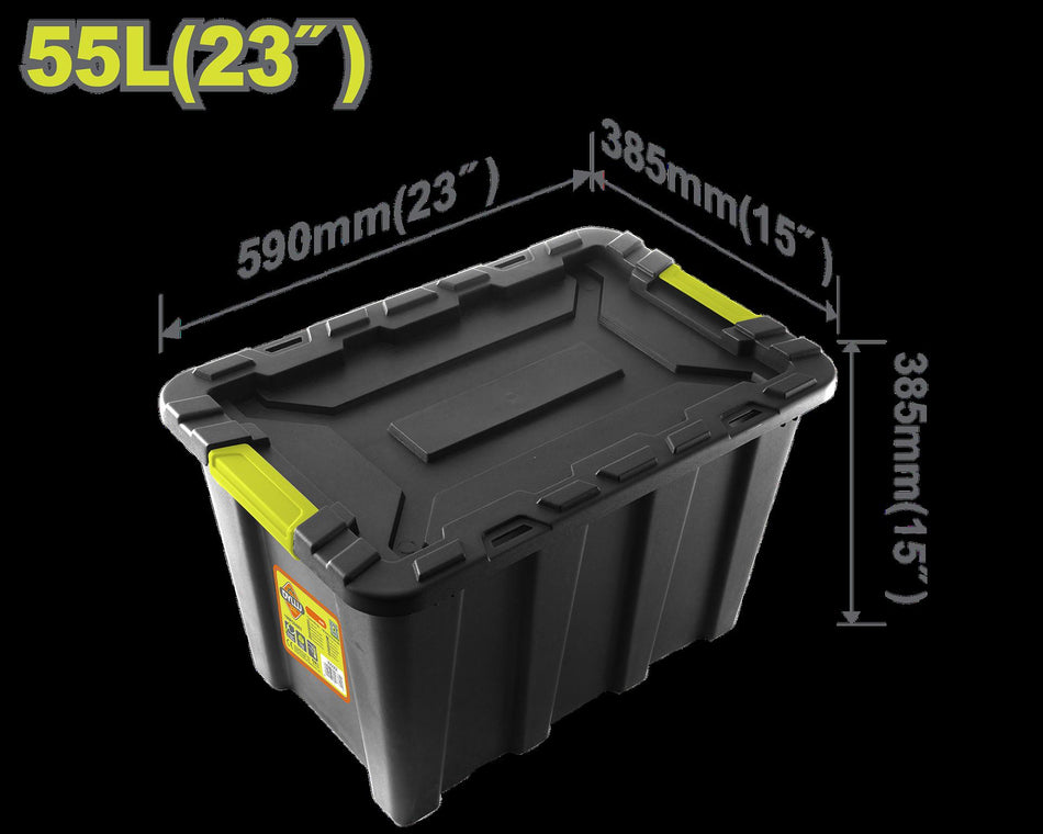 CAJA DE ALMACENAJE PLÁSTICA 23" 55L DYLLU (DTTB3355)