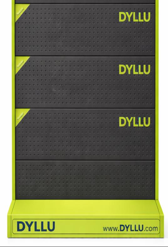 MATERIAL PUBLICITARIO (EXHIBIDOR DYLLU KIT COMPLETO DE 135CM) (135X95X38)