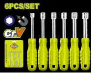 DESTORNILADOR PUNTA HEXAGONAL JUEGO X 6PZS DYLLU (DTSS24T6)