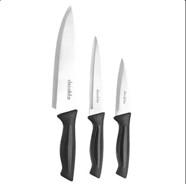 JUEGO DE CUCHILLOS PARA COCINA X 3 PCS DECAKILA (KMTT109B)