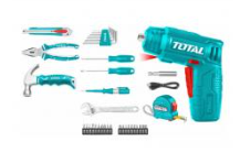 ATORNILLADOR INALAMBRICO 4V ESTUCHE PLASTICO + 37 PIEZAS SUPER SELECT TOTAL (THKTHP10386)