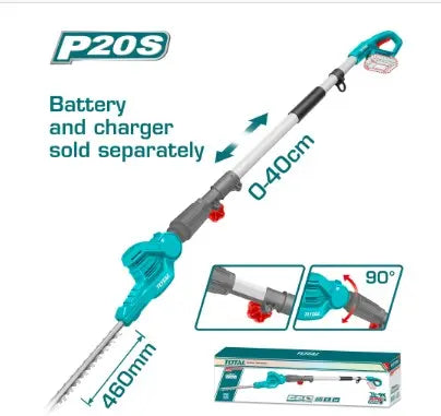 CORTASETOS INALAMBRICA EXPANDIBLE 0-40CM 20V TOTAL (TPHT201601)