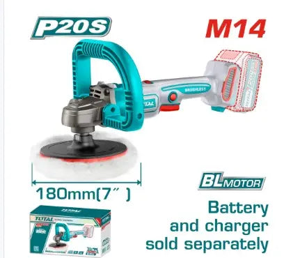POLICHADORA INALAMBRICA 7" INDUSTRIAL 20V BATERIA Y CARGADOR NO INCLUIDO V/VARIABLE INDUSTRIAL SUPER TOTAL (TAPLI2018)