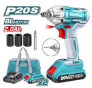 PISTOLA IMPACTO 20V INCLUYE 2 BATERIAS 1 CARGADOR COPAS DE 171921 Y PUNTA DESTORNILLADOR TOTAL(UTIWLI20208)