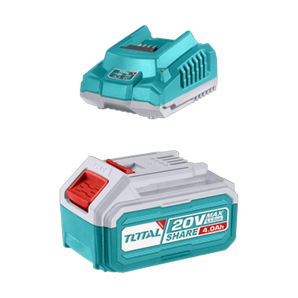 KIT DE BATERIA Y CARGADOR DE 20V 4,0Ah INDUSTRIAL TOTAL (UTFBCPK1214)