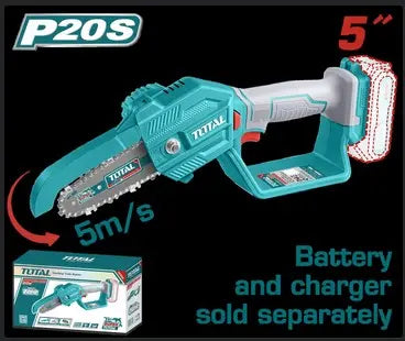 SIERRA MINI INALAMBRICA DE 5" 20V CARGADOR Y BATERIA NO INCLUIDO SUPER TOTAL (TGSLI2058)