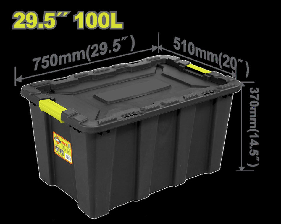 CAJA DE ALMACENAJE PLÁSTICA 29.5" 100L DYLLU (DTTB331B)