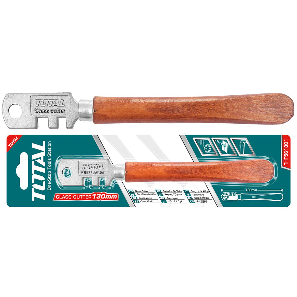 CORTAVIDRIO 130MM 6 RUEDAS MANGO MADERA TOTAL (THT561301)