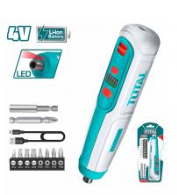 ATORNILLADOR INALAMBRICO 4V EN BLISTER CON JUEGO DE PUNTAS SUPER SELECT TOTAL (TSDLI0423)