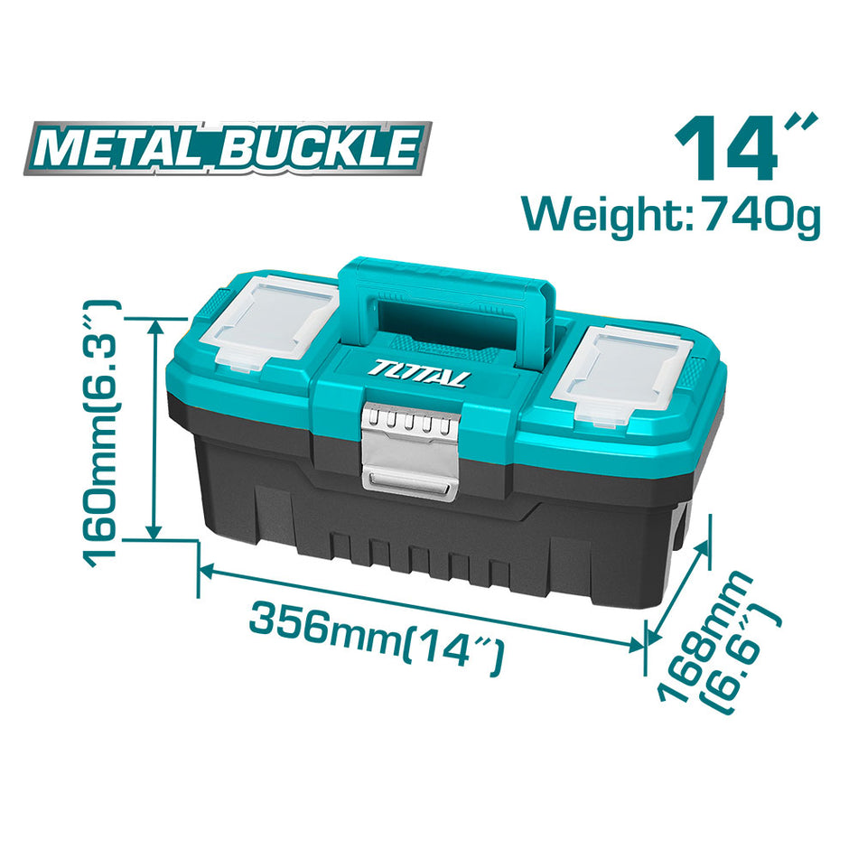 CAJA HERRAMIENTA 14 PLASTICA CIERRE METALICO TOTAL (TPBX0142)