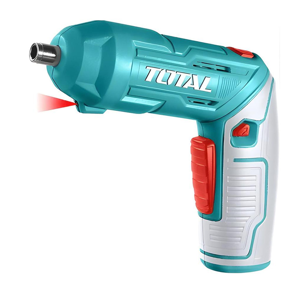 ATORNILLADOR INALAMBRICO 4V ESTUCHE PLASTICO + 16 PUNTAS TALADRO DE 25MM, 2 DE 50MM SUPER TOTAL (TSDLI0442)