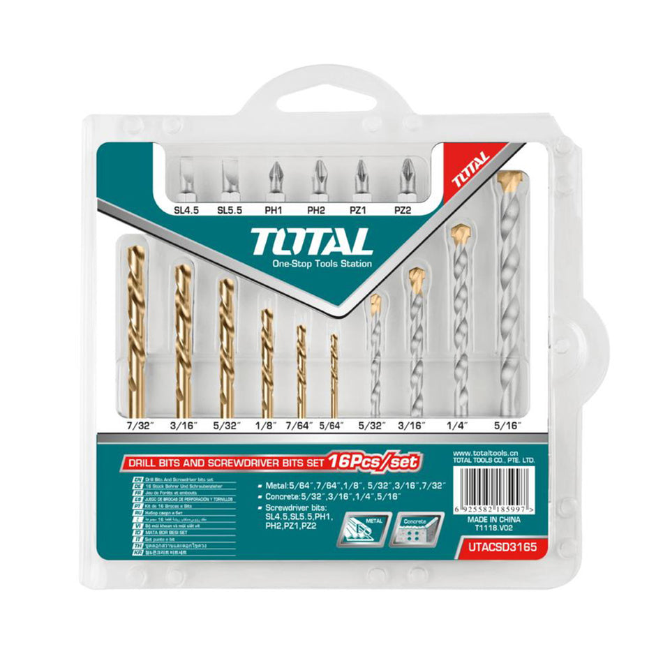 BROCAS Y PUNTAS JUEGO X 16PZS TOTAL (UTACSD3165)