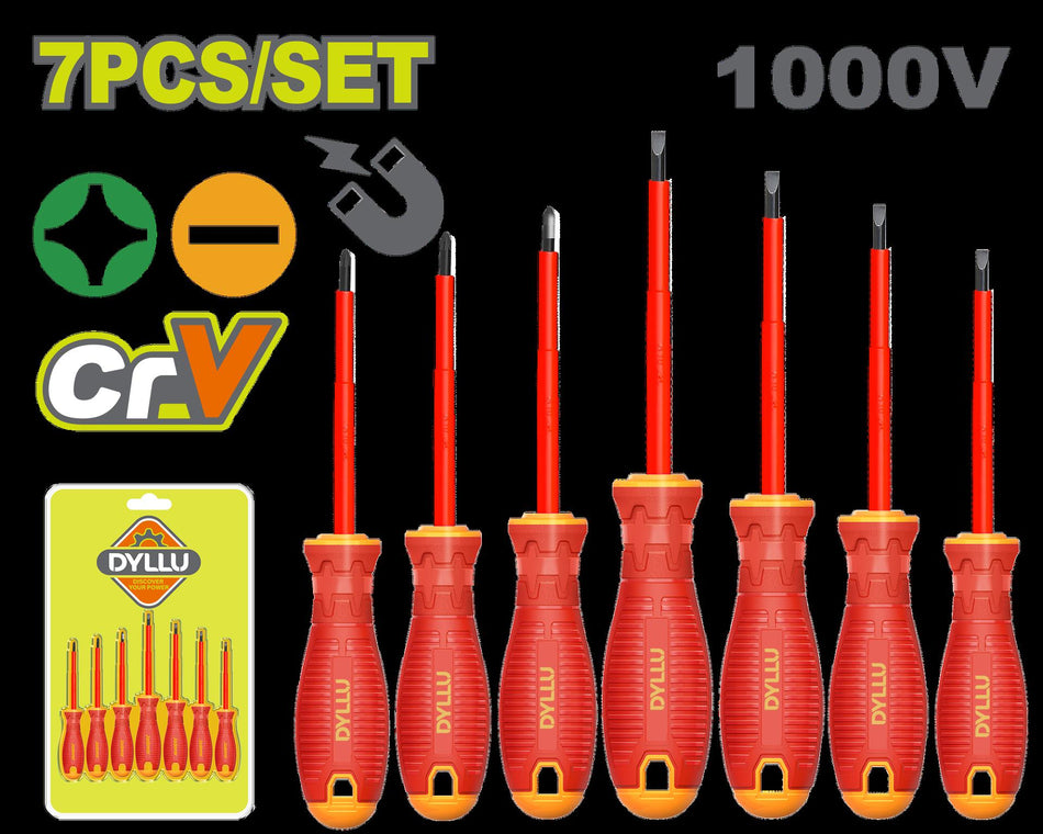 DESTORNILLAD AISLADO 1000V JUEGO X 7 PZS DYLLU (DTSS7407)