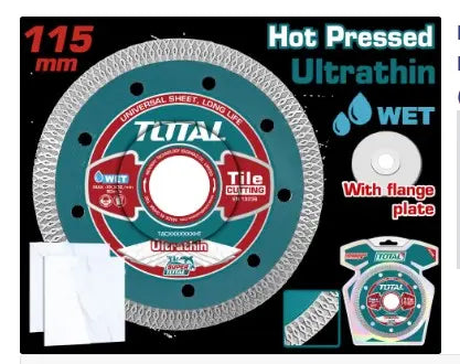 DISCO DIAMANTADO CONTINUO 4 1/2" CORTE BALDOZA,MARMOL, CERAMICA INDUSTRIAL SUPER TOTAL (TAC2181151HT)