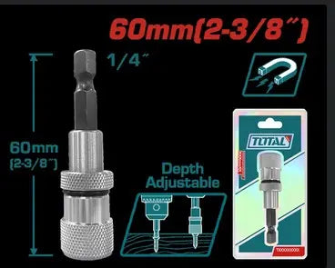 PUNTA EXTENSION MAGNETICA PARA TALADRO (1/4X2-3/8) TOTAL (TAC464601)