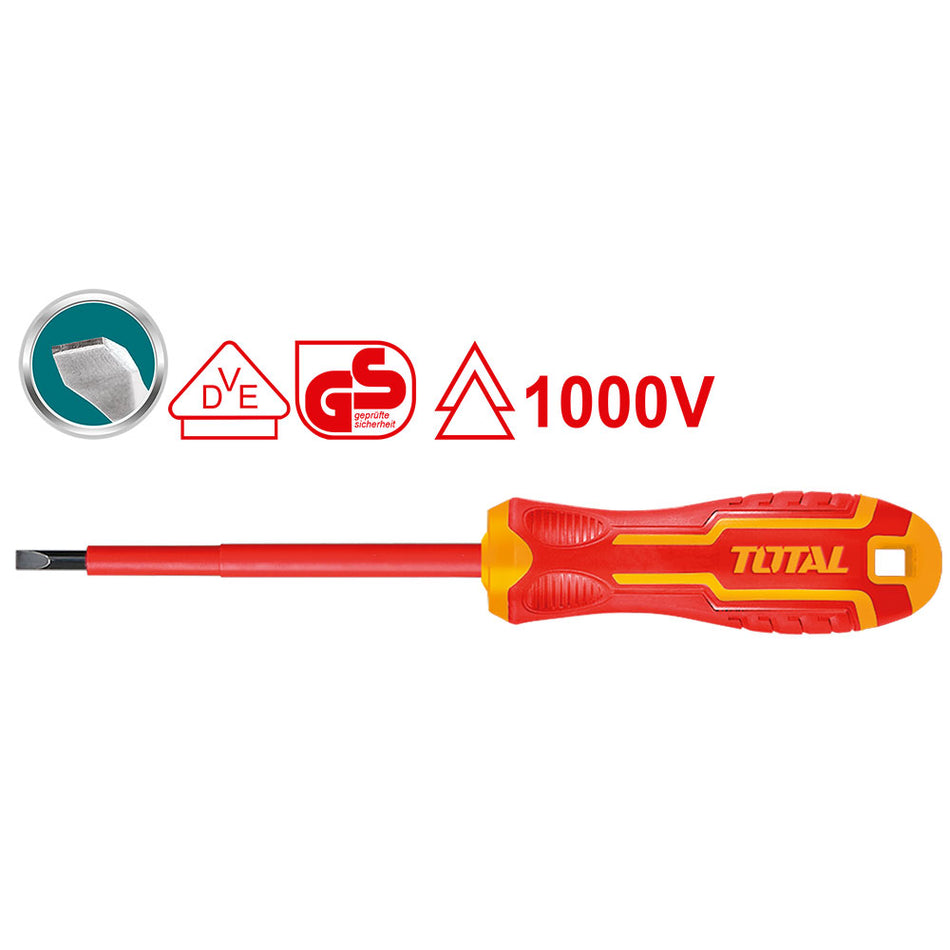DESTORNILLADOR AISLADO 1000V INDUSTRIAL 100 MM AMARILLO - ROJO TOTAL (THTIS4100)